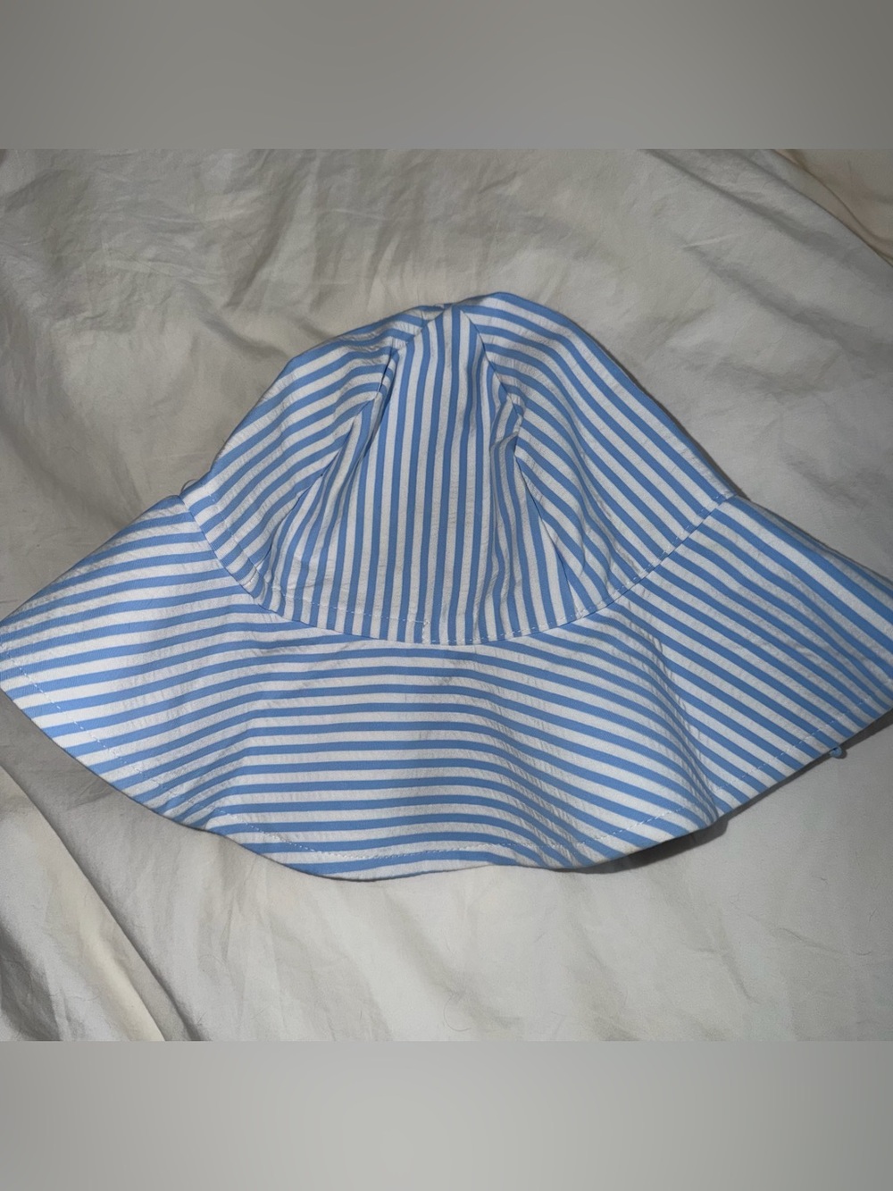Caden Lane Blue & White Striped Sun Hat UPF50